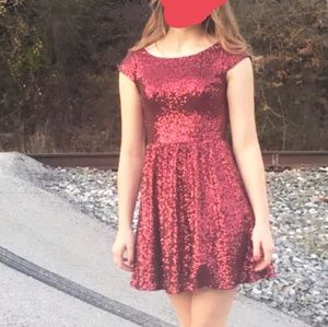 Glittery Red Homecoming/Prom Dress size1